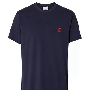Burberry Dark Blue Tee with Red Logo